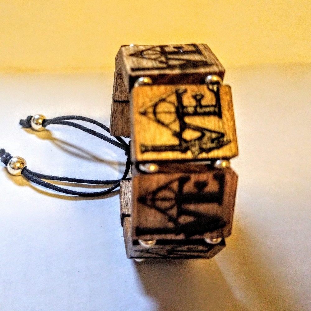 I love Harry Potter engraved wood tile bracelet